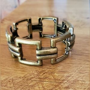 Lia Sophia Brass Gold tone Stretched Bracelet